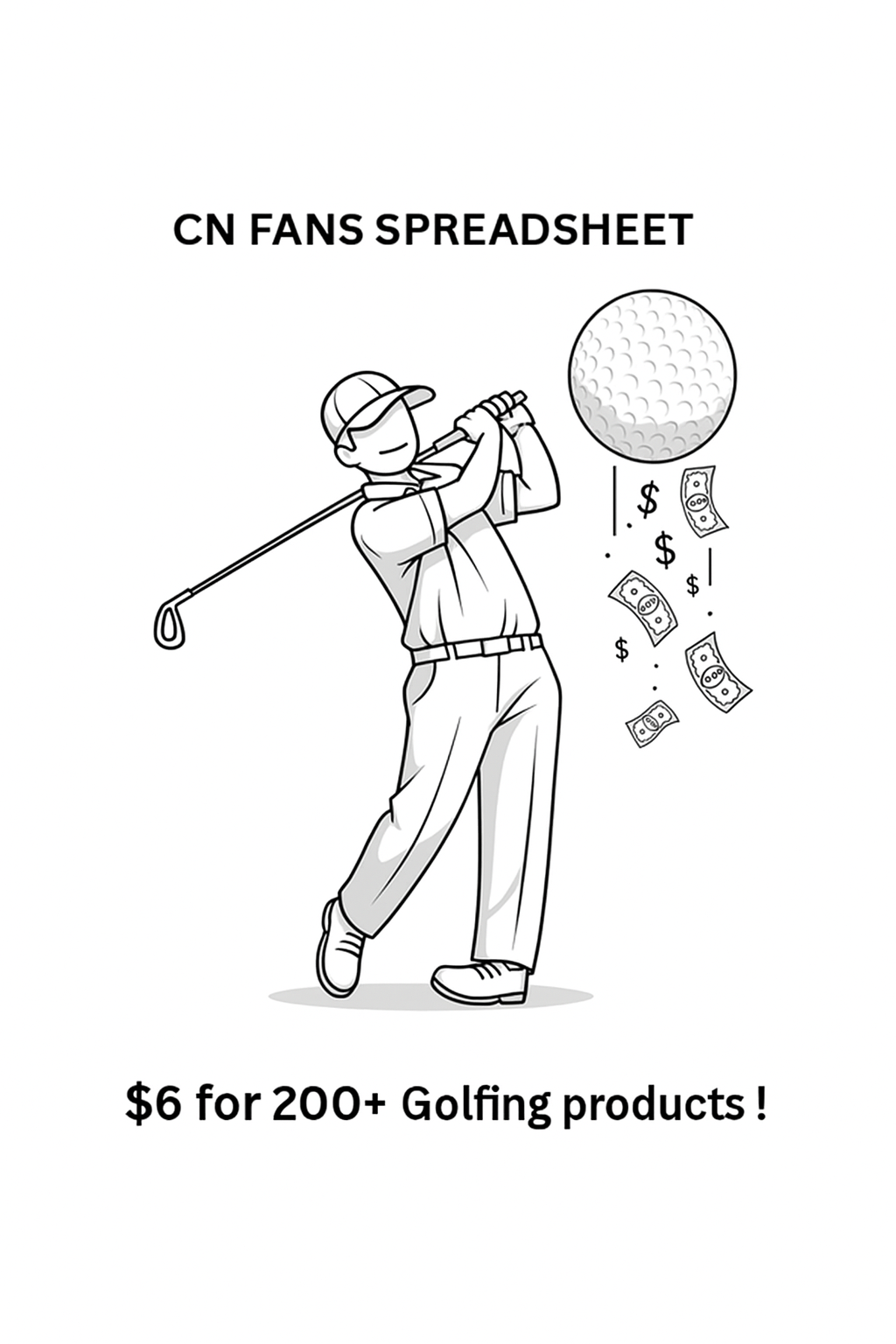 200+ Golf Product Supplier spreadsheet