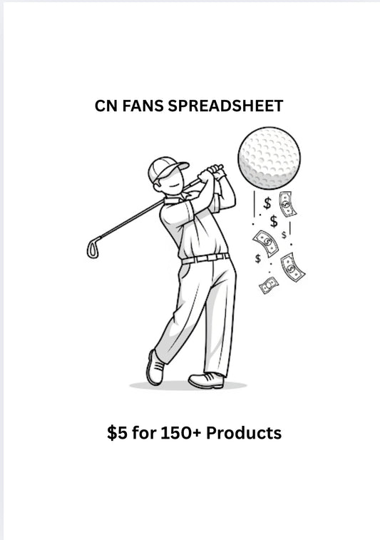 200+ Golf Product Supplier spreadsheet
